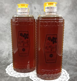 국내산 산딸기 튜브꿀 1000g 2병(2kg) (100%숙성생꿀)