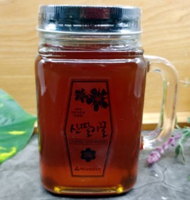 산딸기 핸들컵꿀 550g (100%숙성생꿀)